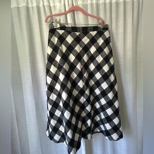 Black and White Checkered Women's Skirt